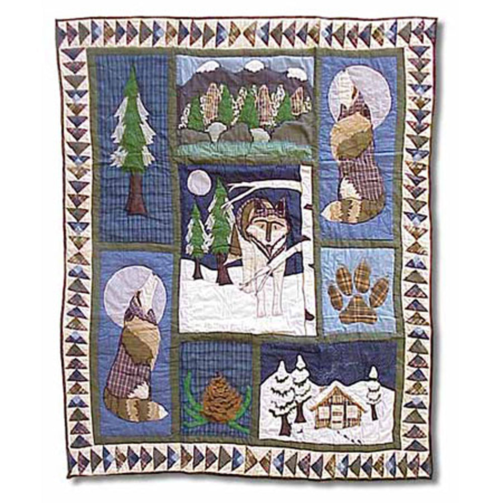 Patch Magic Quilts - Wolf Throw 50"W x 60"L