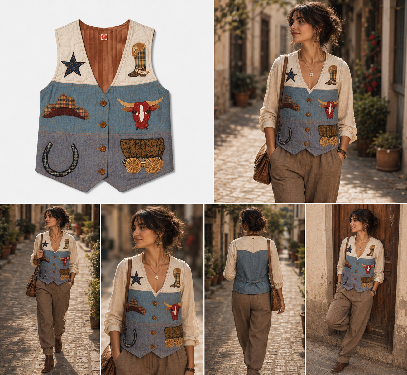 🌸 Summer & Garden Patchwork Vest Collection – 75% OFF Limited-Time Sale! 🌸
