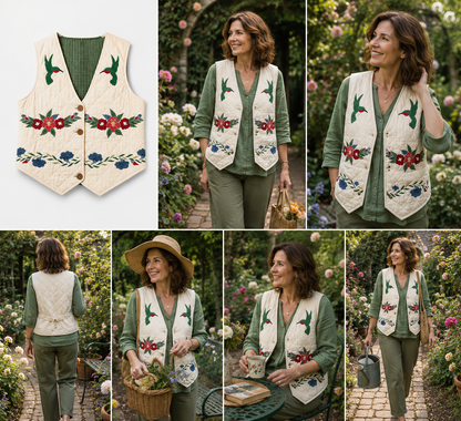 🌸 Summer & Garden Patchwork Vest Collection – 75% OFF Limited-Time Sale! 🌸