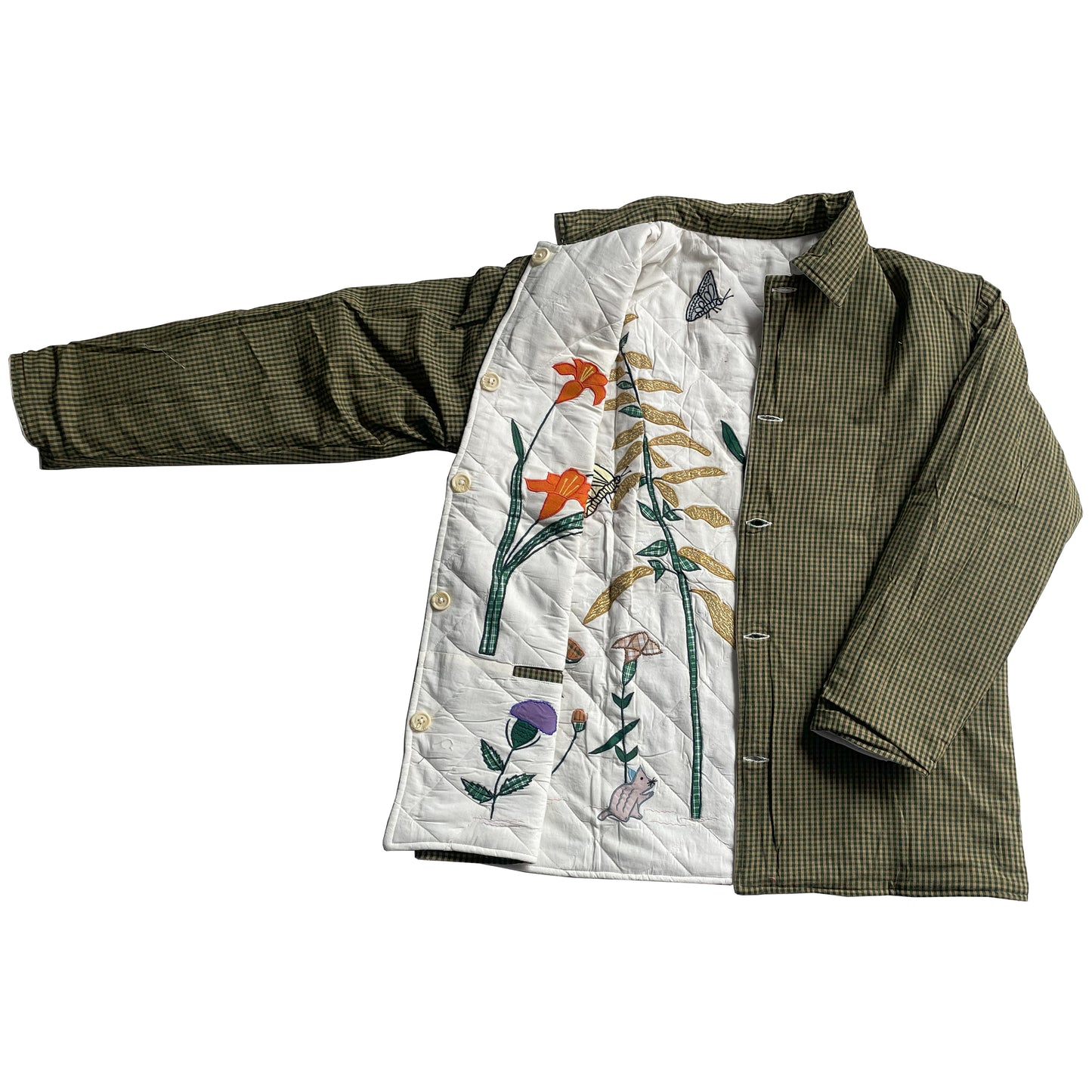 Wildflower Reversible Quilted Cotton Jacket | Nature-Inspired Design, Soft Cotton Filling, Comfortable and Stylish All-Season Wear