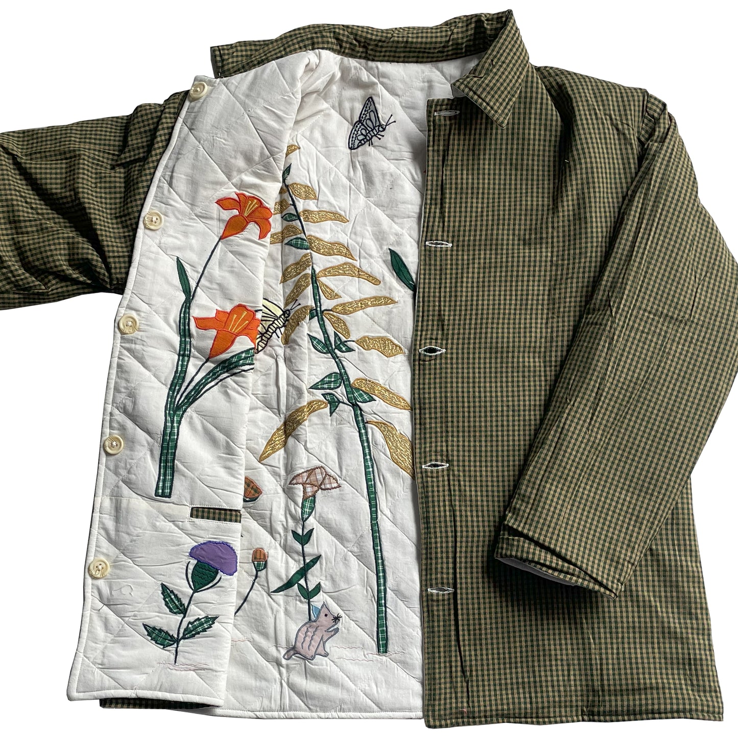 Wildflower Reversible Quilted Cotton Jacket | Nature-Inspired Design, Soft Cotton Filling, Comfortable and Stylish All-Season Wear