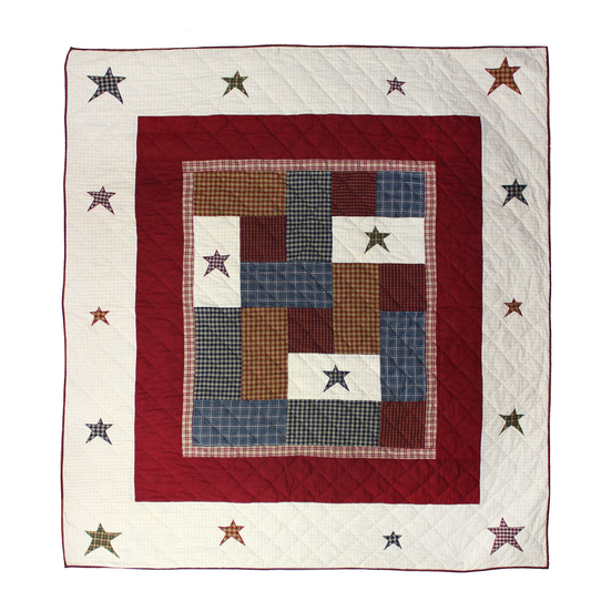 Countryside Star Quilt | Hand Quilted | Buy a Quilt and get a matching Pillow Shams FREE