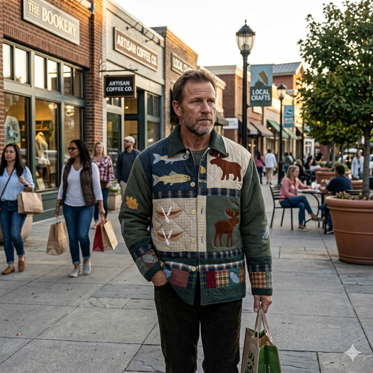Northwoods Walk Quilted Cotton Jacket | Reversible, Soft Cotton Filled, Regular Fit