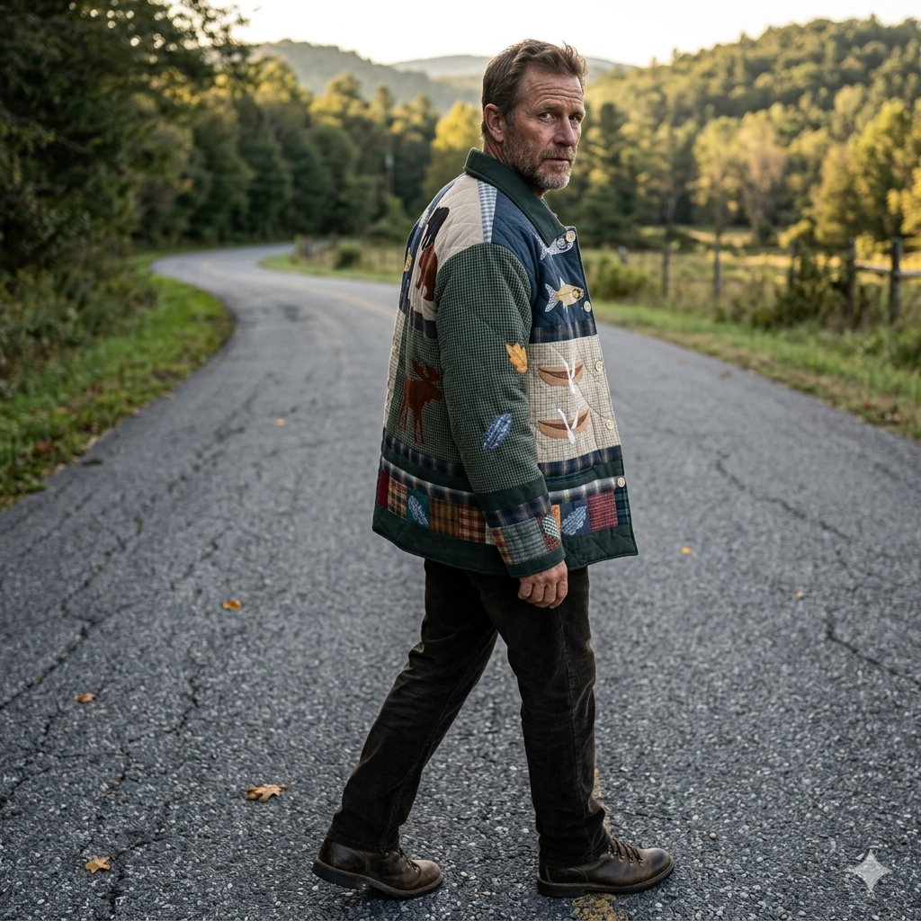Northwoods Walk Quilted Cotton Jacket | Reversible, Soft Cotton Filled, Regular Fit
