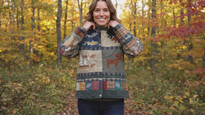 Northwoods Walk Quilted Cotton Jacket | Reversible, Soft Cotton Filled, Regular Fit