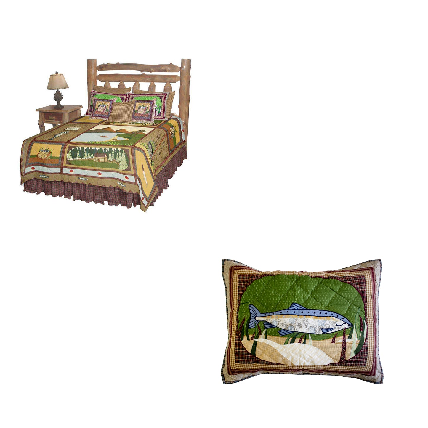 Fishing Break Bedding Accessories and Ensemble sets.