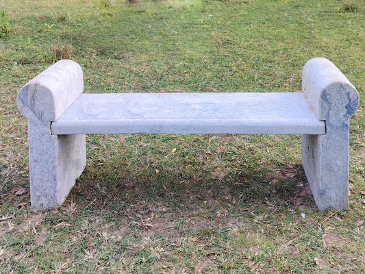 Sleek Granite Garden Bench for Outdoor Spaces | Backless Design | 5 Ft Long | 3 Inch Thickness Seater