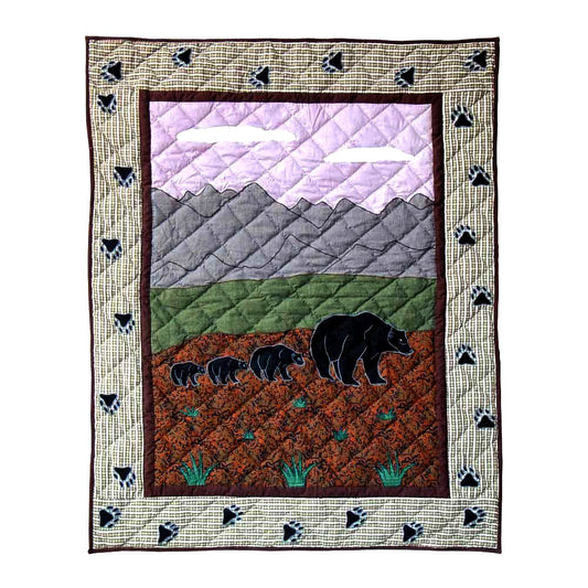 Patch Magic’s Bear Country Cotton - Crib Quilt / Baby Quilts – Handmade Crib Quilt, Filled with Soft Cottons.