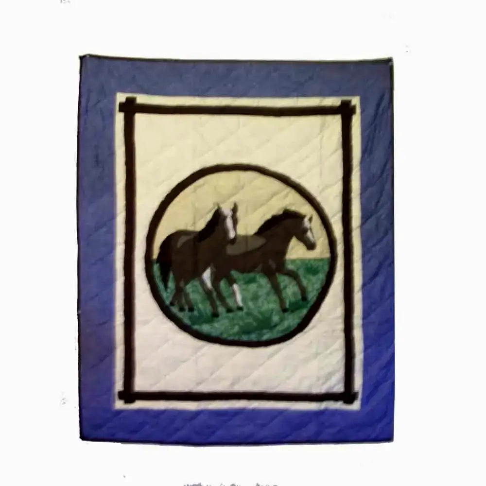 Patch Magic’s Horse Friend Cotton - Crib Quilt / Baby Quilts – Handmade Crib Quilt, Filled with Soft Cottons.