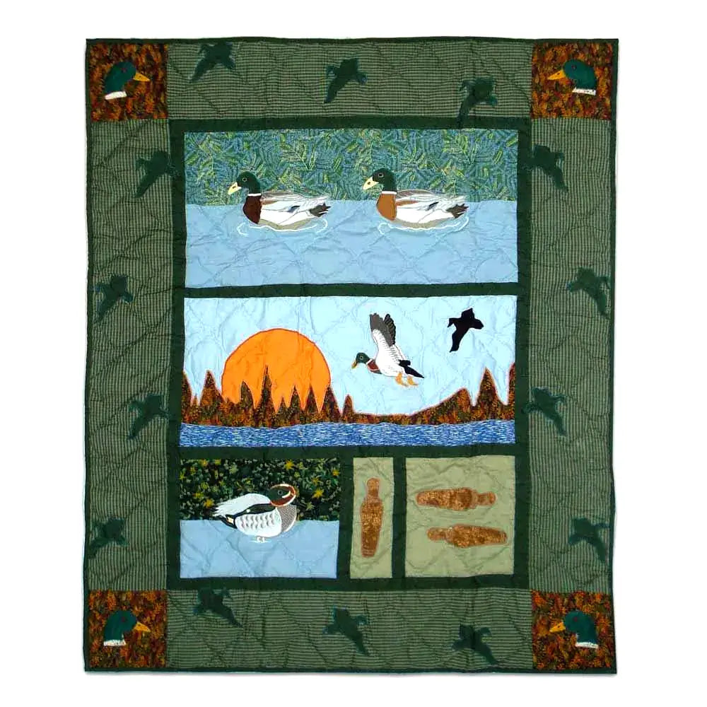 Patch Magic’s Mallard Cotton - Crib Quilt / Baby Quilts – Handmade Crib Quilt, Filled with Soft Cottons.