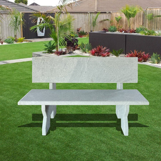 Granite Stone Outdoor Park Bench | Embracing Nature's Elegance | 5 Ft Long | 2 Inch Thickness Seater
