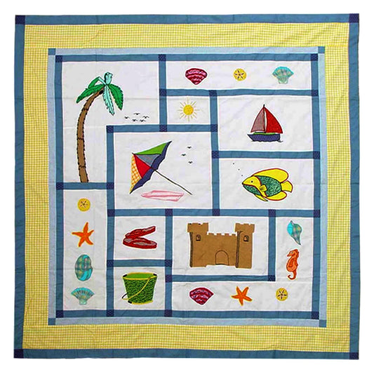 Beach Day Out Cotton Reversible Quilt.